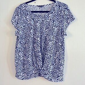 ADRIANNA PAPELL twist top light weight easy wash and wear for formal or casual L